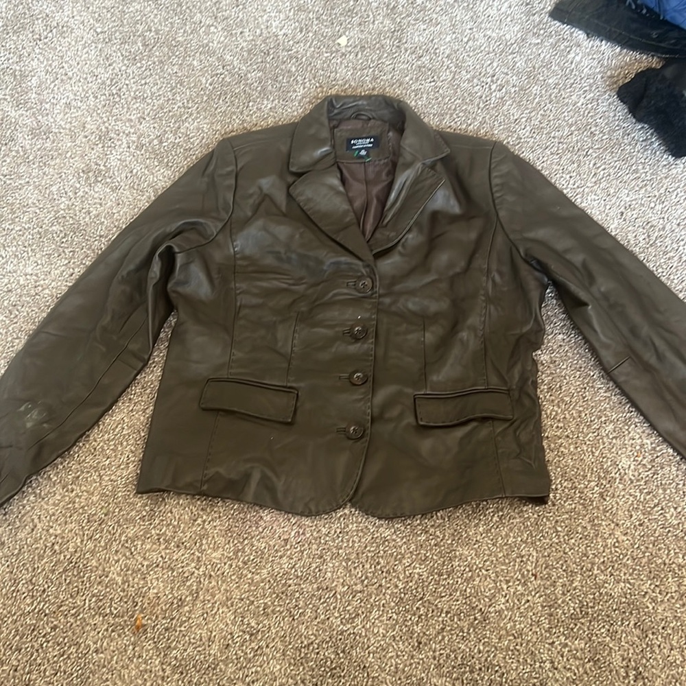 Sonoma Brown pleather Jacket